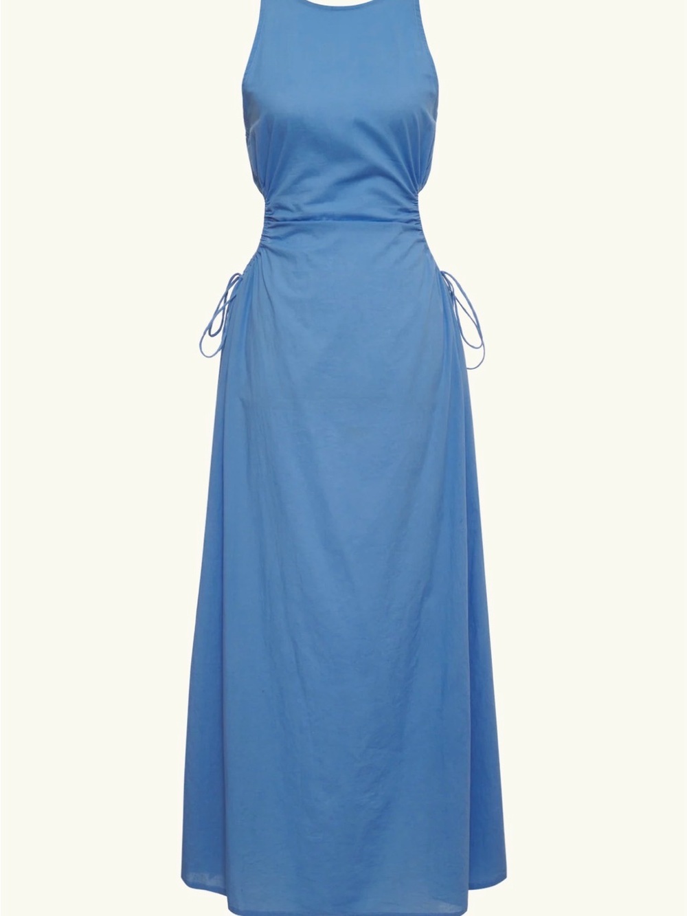 acacia swimwear Blue Sleeveless Maxi Dress with Side Drawstrings NWT - Picture 1 of 9